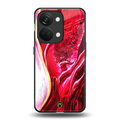 magical pink liquid marble back phone cover | glass case for oneplus nord 3