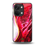 magical pink liquid marble back phone cover | glass case for oneplus nord 3
