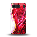 magical pink liquid marble back phone cover | glass case for oneplus nord 4