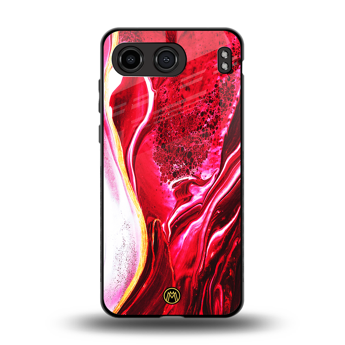 magical pink liquid marble back phone cover | glass case for oneplus nord 4