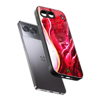 magical pink liquid marble back phone cover | glass case for oneplus nord 4