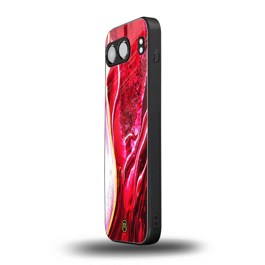 magical pink liquid marble back phone cover | glass case for oneplus nord 4