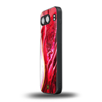 magical pink liquid marble back phone cover | glass case for oneplus nord 4