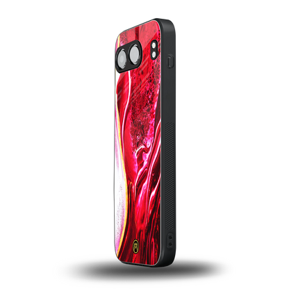 magical pink liquid marble back phone cover | glass case for oneplus nord 4
