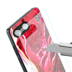 magical pink liquid marble back phone cover | glass case for oneplus nord 4