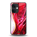 magical pink liquid marble back phone cover | glass case for oneplus nord ce 3