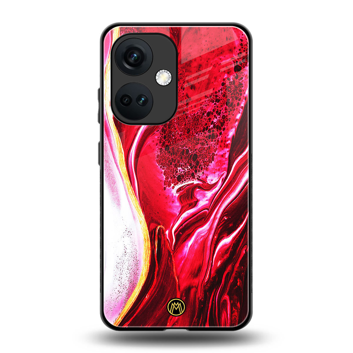 magical pink liquid marble back phone cover | glass case for oneplus nord ce 3
