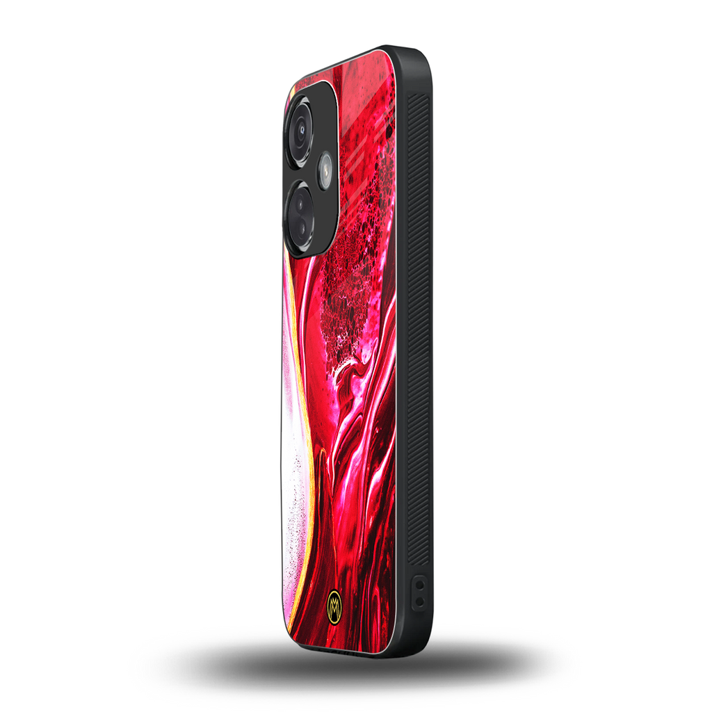 magical pink liquid marble back phone cover | glass case for oneplus nord ce 3