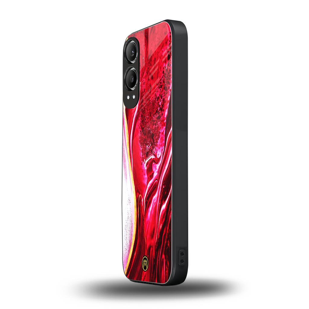 magical pink liquid marble back phone cover | glass case for oneplus nord ce 4 lite