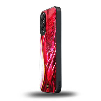 magical pink liquid marble back phone cover | glass case for oneplus nord ce 4 lite