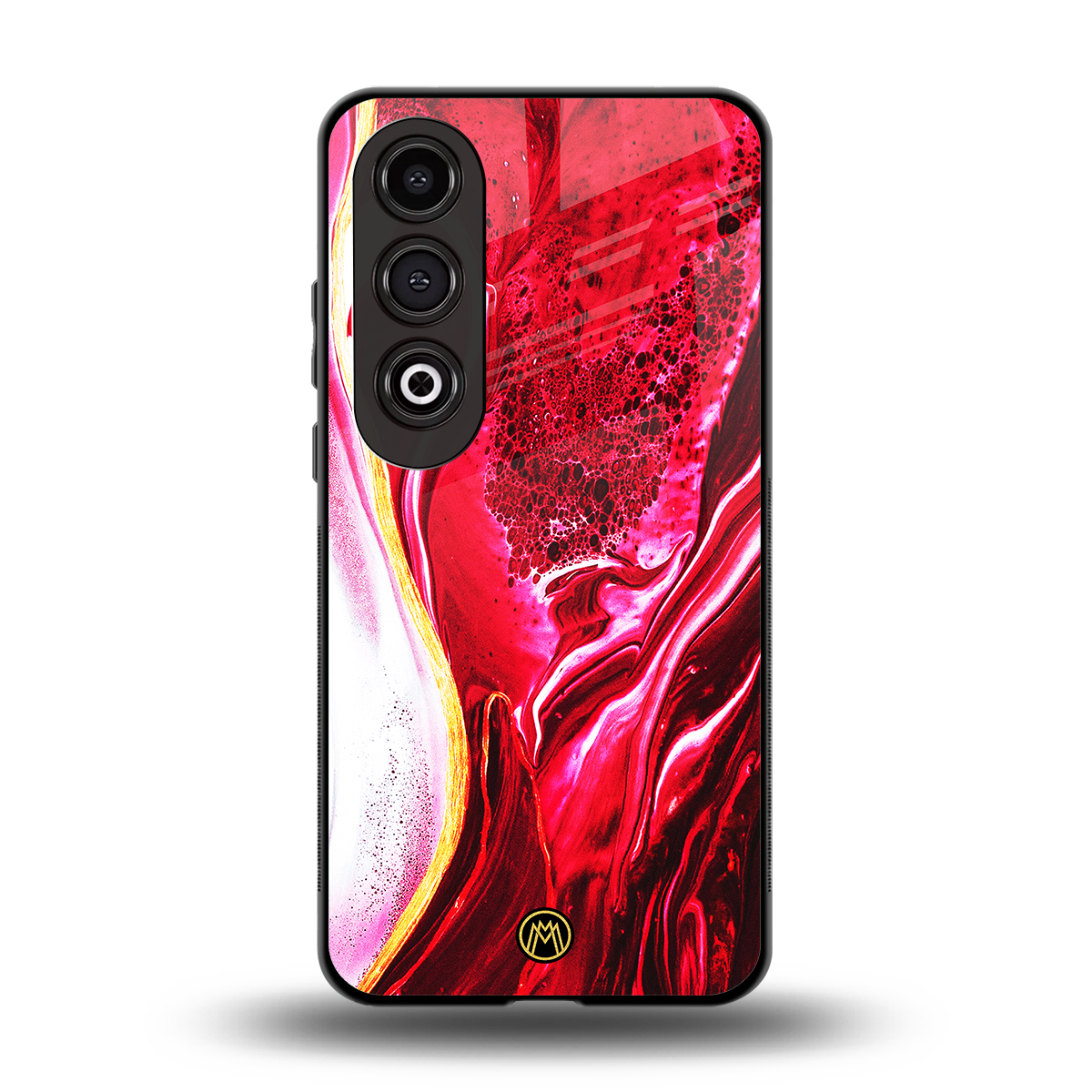 magical pink liquid marble back phone cover | glass case for oneplus nord ce 4
