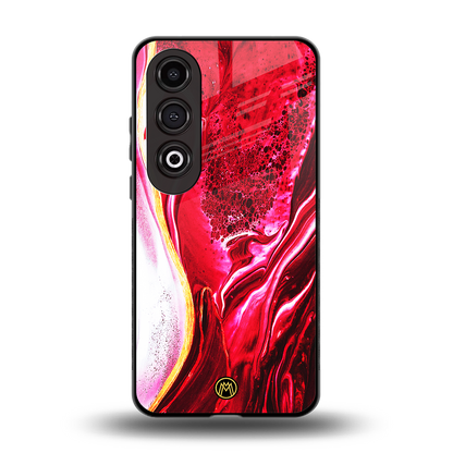 magical pink liquid marble back phone cover | glass case for oneplus nord ce 4
