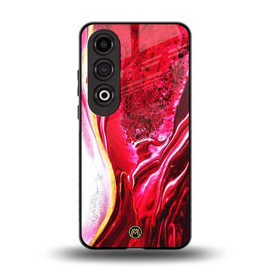 magical pink liquid marble back phone cover | glass case for oneplus nord ce 4