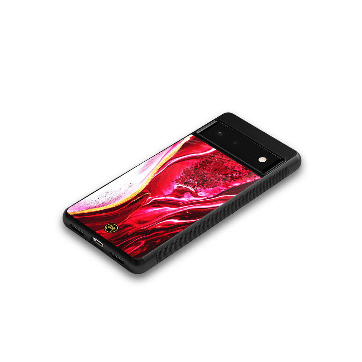 magical pink liquid marble back phone cover | glass case for google pixel 6