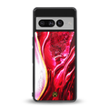 magical pink liquid marble back phone cover | glass case for google pixel 7 pro