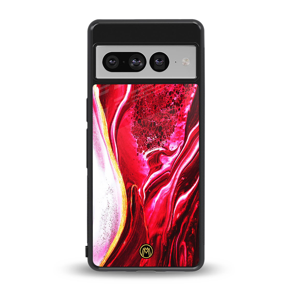 magical pink liquid marble back phone cover | glass case for google pixel 7 pro