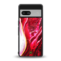 magical pink liquid marble back phone cover | glass case for Google Pixel 7