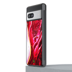 magical pink liquid marble back phone cover | glass case for Google Pixel 7