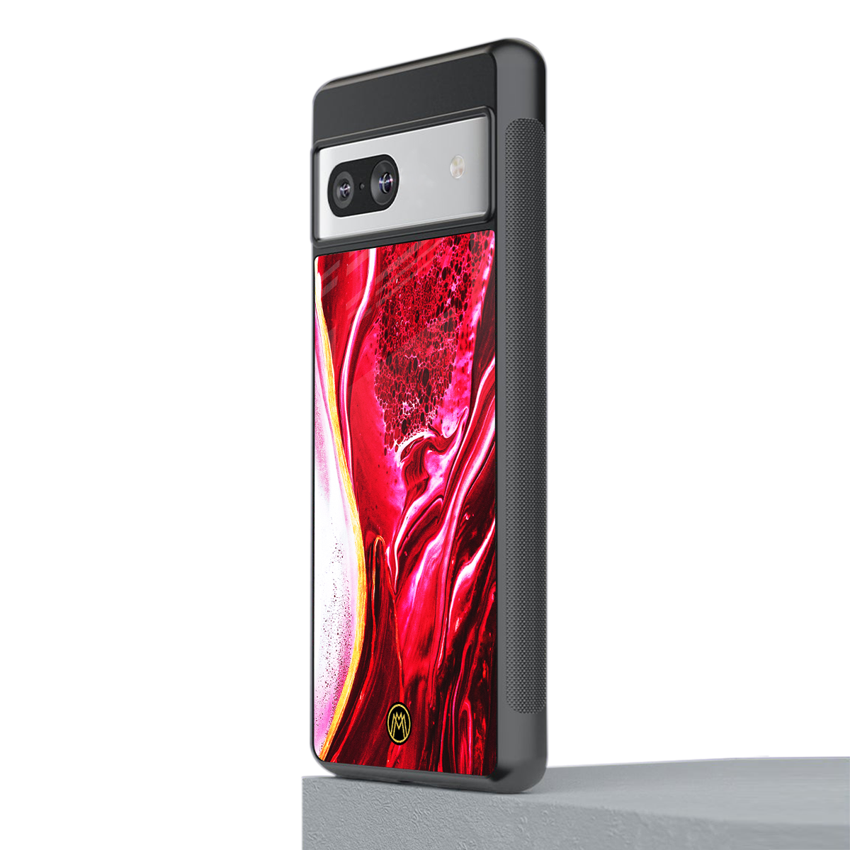 magical pink liquid marble back phone cover | glass case for Google Pixel 7A