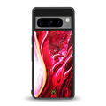 magical pink liquid marble back phone cover | glass case for google pixel 8 pro