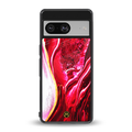 magical pink liquid marble back phone cover | glass case for Google Pixel 8