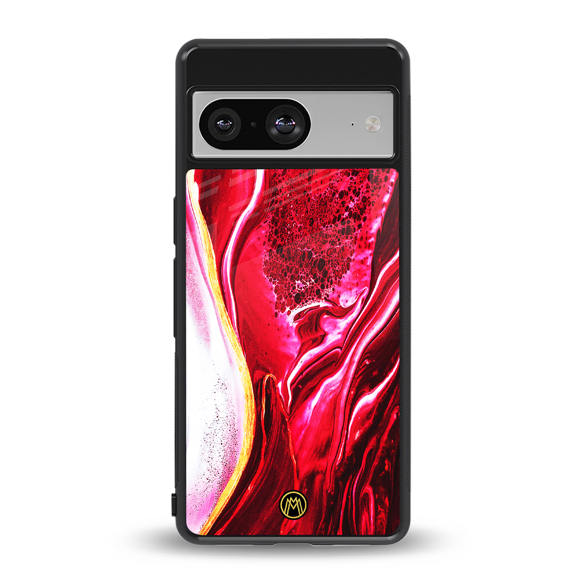 magical pink liquid marble back phone cover | glass case for Google Pixel 8