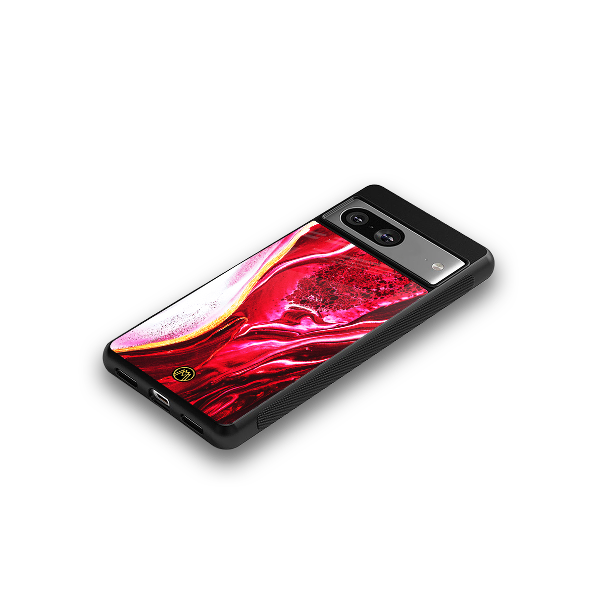 magical pink liquid marble back phone cover | glass case for Google Pixel 8