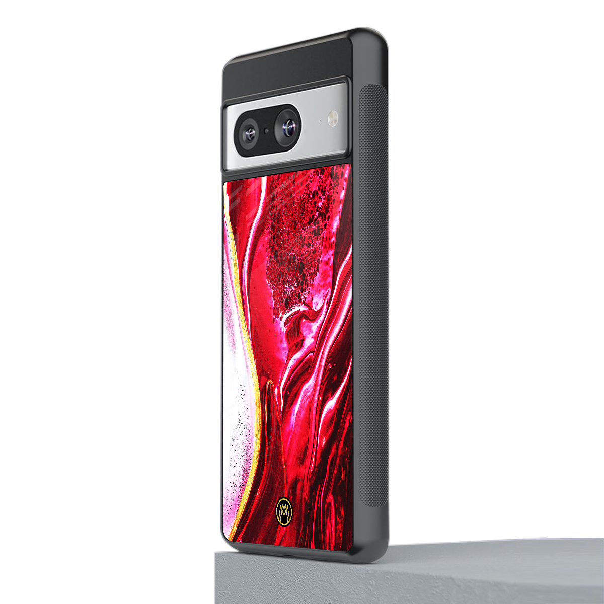 magical pink liquid marble back phone cover | glass case for Google Pixel 8