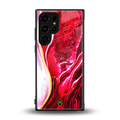 magical pink liquid marble back phone cover | glass case for samsung galaxy s23 ultra