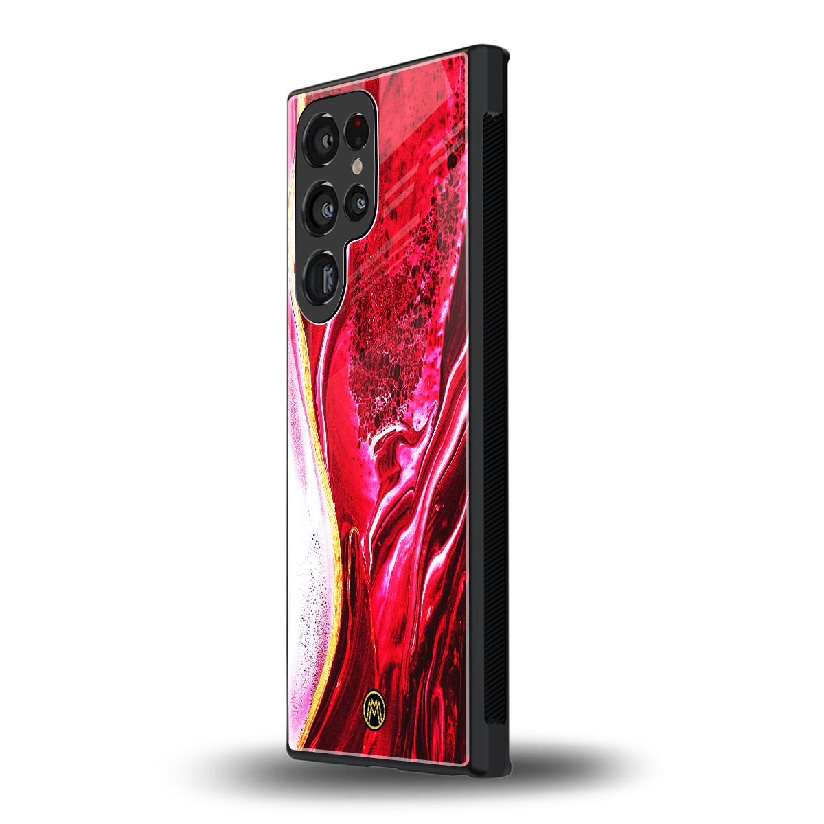 magical pink liquid marble back phone cover | glass case for samsung galaxy s23 ultra