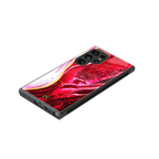 magical pink liquid marble back phone cover | glass case for samsung galaxy s23 ultra
