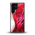 magical pink liquid marble back phone cover | glass case for samsung galaxy s25 ultra