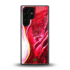 magical pink liquid marble back phone cover | glass case for samsung galaxy s25 ultra
