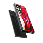 magical pink liquid marble back phone cover | glass case for samsung galaxy s25 ultra