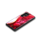 magical pink liquid marble back phone cover | glass case for samsung galaxy s25 ultra