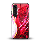 magical pink liquid marble back phone cover | glass case for samsung galaxy s24 plus