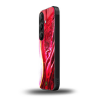 magical pink liquid marble back phone cover | glass case for samsung galaxy s24