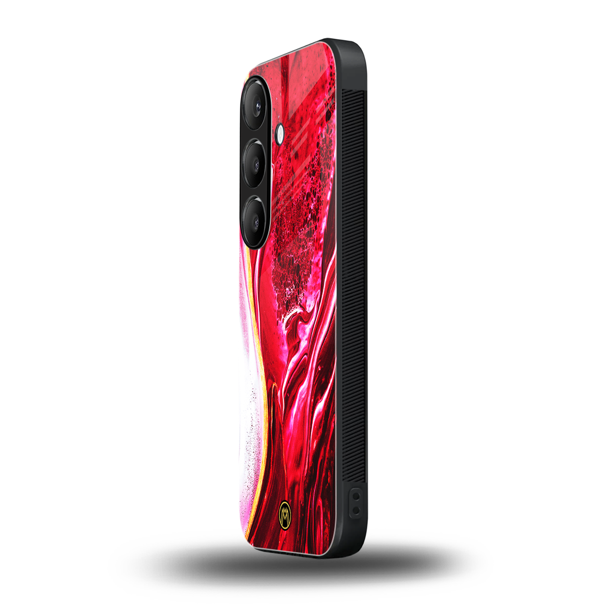 magical pink liquid marble back phone cover | glass case for samsung galaxy s25 plus