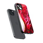 magical pink liquid marble back phone cover | glass case for iphone 15