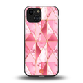 magical pink marble back phone cover | glass case for iphone 13 mini