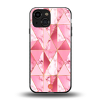 magical pink marble back phone cover | glass case for iphone 13 mini