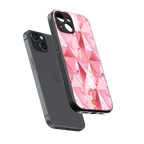 magical pink marble back phone cover | glass case for iphone 13 mini