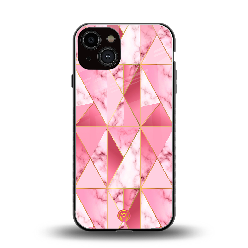 magical pink marble back phone cover | glass case for iphone 13