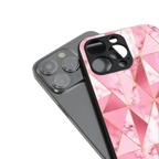 magical pink marble back phone cover | glass case for iphone 14 pro max