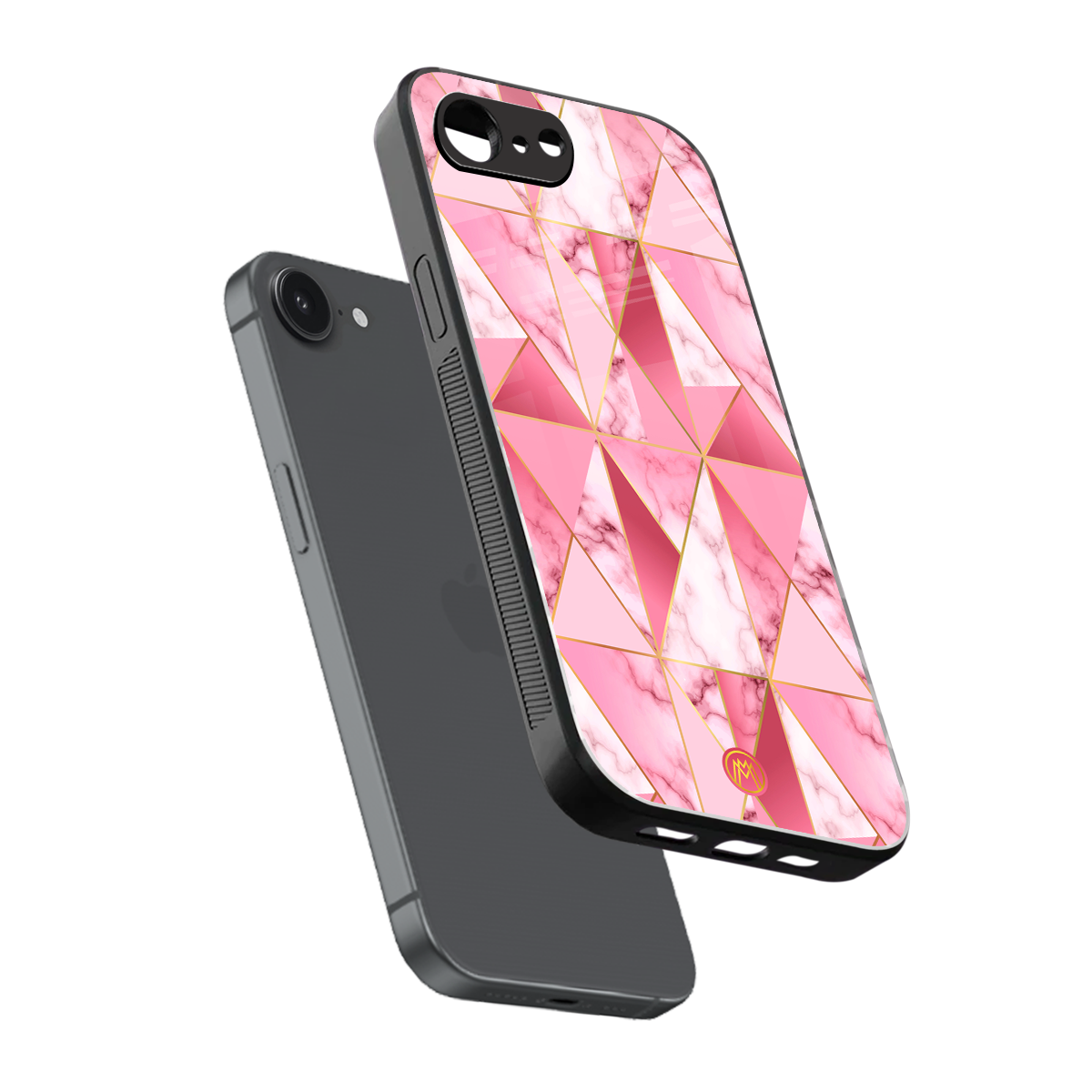 magical pink marble back phone cover | glass case for iphone 16e