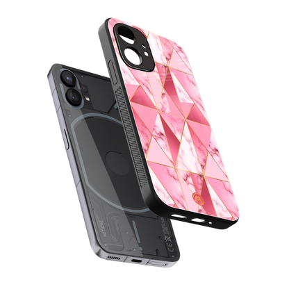 magical pink marble back phone cover | glass case for nothing phone 1