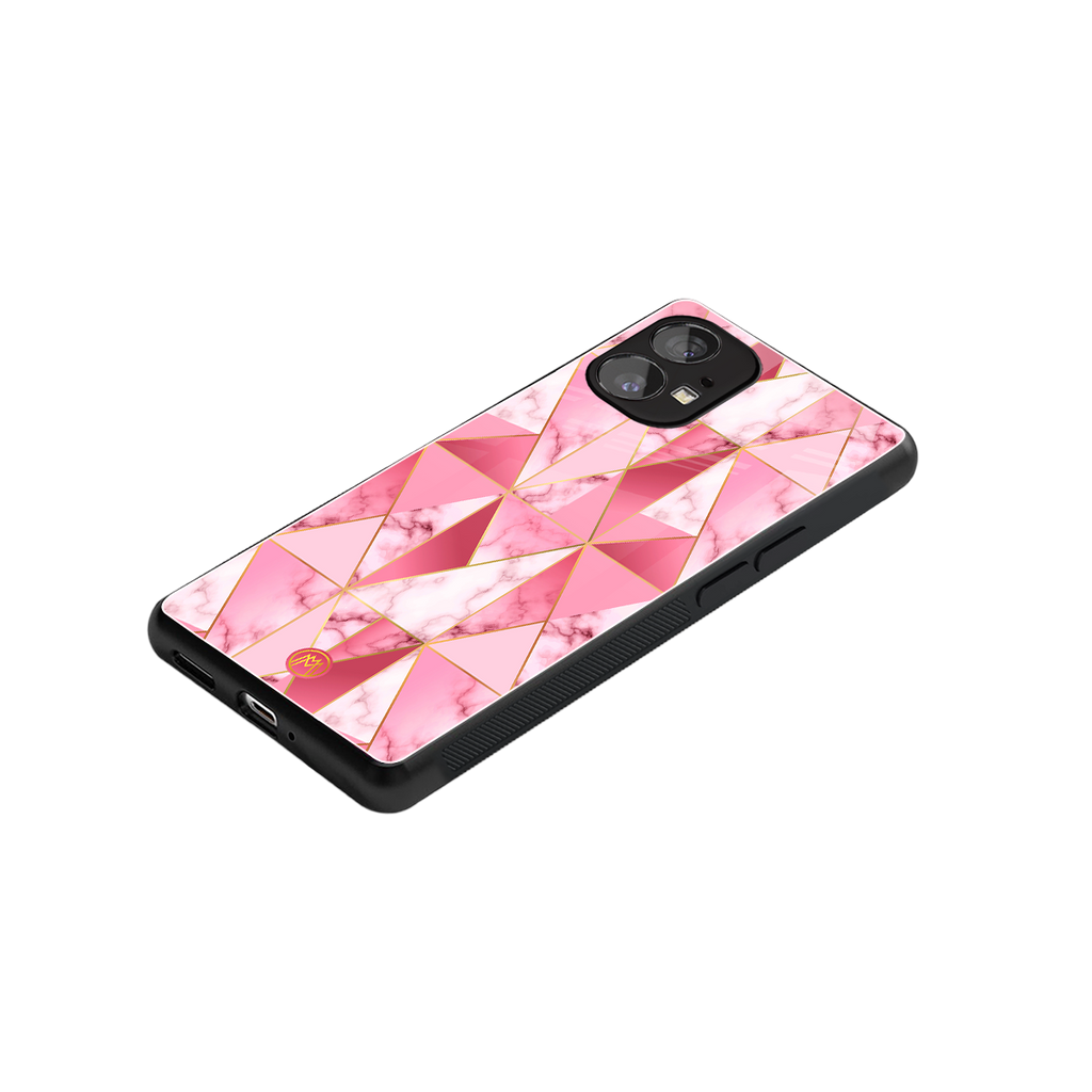 magical pink marble back phone cover | glass case for nothing phone 1