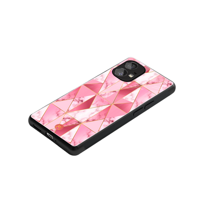 magical pink marble back phone cover | glass case for nothing phone 1