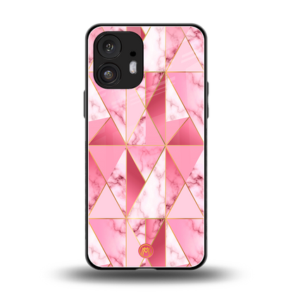 magical pink marble back phone cover | glass case for nothing phone 2