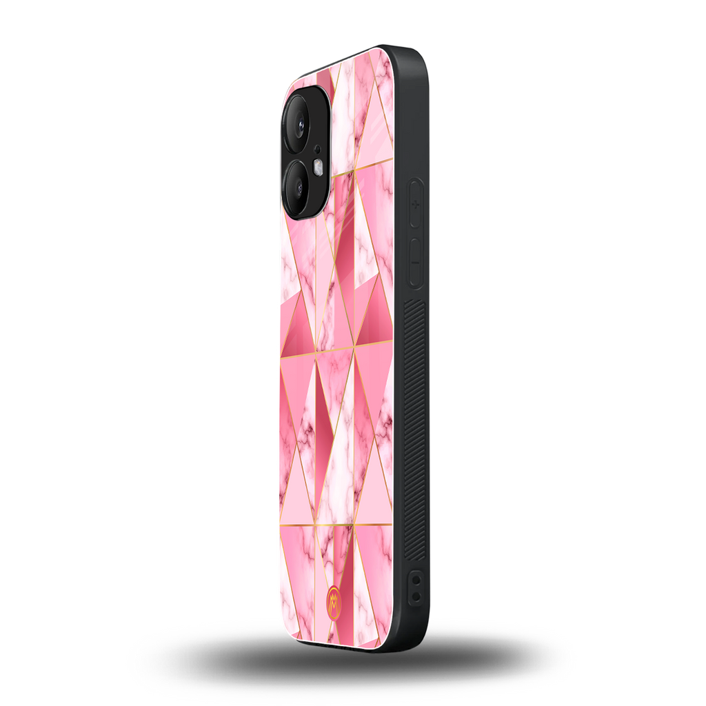 magical pink marble back phone cover | glass case for nothing phone 2